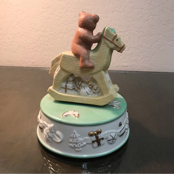 Musical  “The First Noel” 🎶 Teddy Bear on a Rocking Horse - Picture 3 of 7